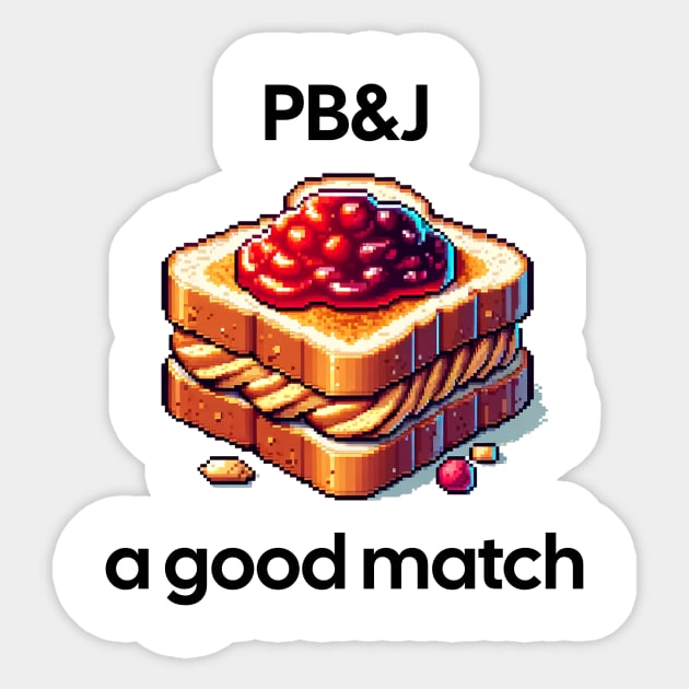 Peanut Butter And Jelly Toast Kawaii Breakfast Yummy Vintage Sandwich Sticker by Flowering Away